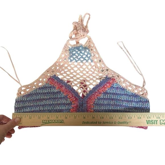 NEW! Nwt Large Zara Crochet Halter Top festival top - Picture 9 of 10
